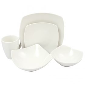 Gibson Home Zen Buffetware 30-Piece Dinnerware Set, White