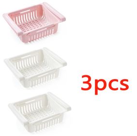 Color: 3PCS SET7 - Refrigerator Storage Basket Stretchable Multifunction Kitchen Refrigerator Storage Box