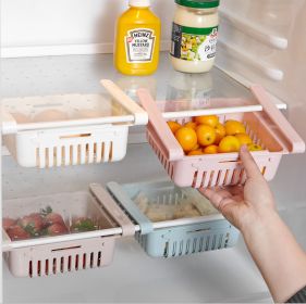 Color: 4pcs - Refrigerator Storage Basket Stretchable Multifunction Kitchen Refrigerator Storage Box