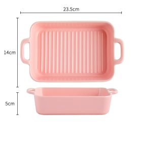 Color: Pink - Ceramic bowl for oven