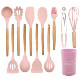 style: A - Baking Tools Non-stick Cookware Silicone Spatula With Wooden Handle Kitchenware Tube