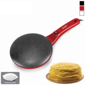 Color: Red3038, Electrical outlet: EU - Breakfast Crepes Maker Spherical Non-Stick Bakeware Long Handle