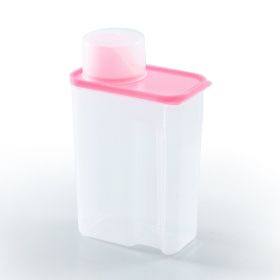 Color: Pink, Capacity size: 3L - Square Household Storage Bucket With Lid