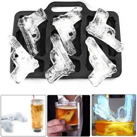 Color: A Blak - Creative 3D Skull Mold Ice Cube Tray Silicone Mold Soap Candle Moulds Sugar Craft Tools Bakeware Chocolate Moulds