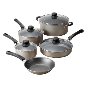 9-Piece Non-Stick Cookware Set, Champagne