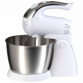 Brentwood 5-Speed Stand Mixer Stainless Steel Bowl 200W in White