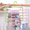 5 Layer Hanger Plastic Multipurpose Kitchen Towels Hanger, Space Saver Cabinet Hanger Multiple Clothe Hanger Tie Shawls Cabinet Organizer