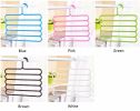 5 Layer Hanger Plastic Multipurpose Kitchen Towels Hanger, Space Saver Cabinet Hanger Multiple Clothe Hanger Tie Shawls Cabinet Organizer